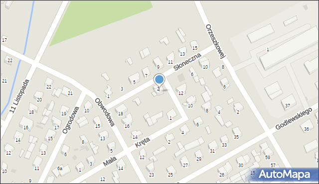 Dąbrowa Białostocka, Słoneczna, 4, mapa Dąbrowa Białostocka