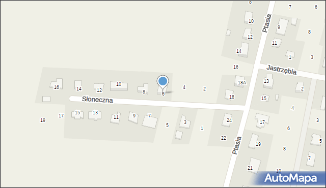 Dąbrowa Chełmińska, Słoneczna, 6, mapa Dąbrowa Chełmińska