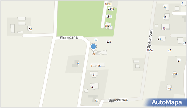 Dąbrowica, Słoneczna, 10, mapa Dąbrowica