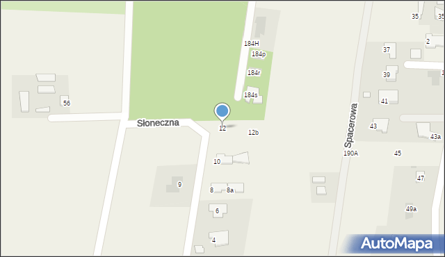 Dąbrowica, Słoneczna, 12, mapa Dąbrowica