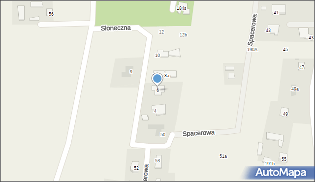 Dąbrowica, Słoneczna, 6, mapa Dąbrowica