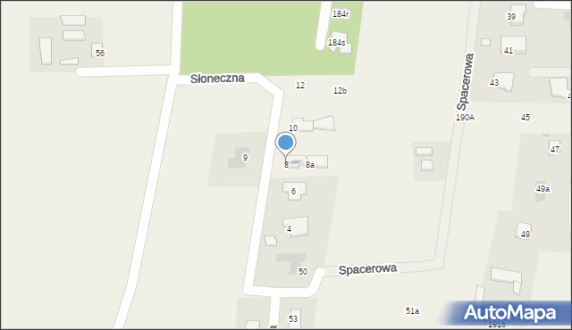 Dąbrowica, Słoneczna, 8, mapa Dąbrowica