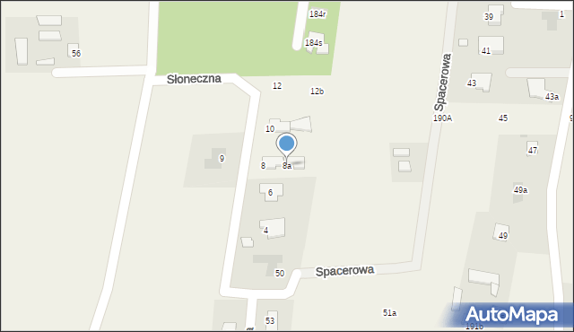 Dąbrowica, Słoneczna, 8a, mapa Dąbrowica