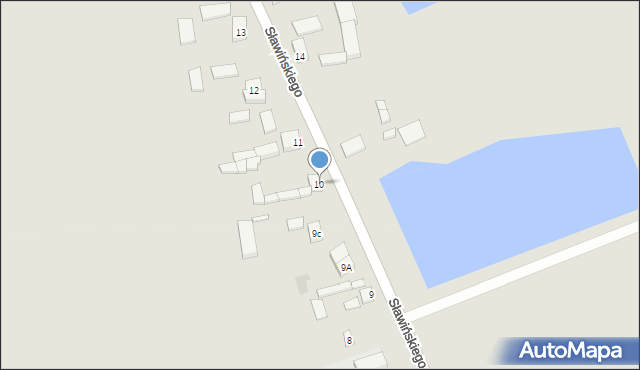 Dąbrowice, Sławińskiego, 10, mapa Dąbrowice