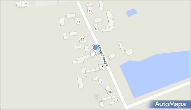 Dąbrowice, Sławińskiego, 11, mapa Dąbrowice