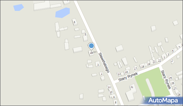 Dąbrowice, Sławińskiego, 4A, mapa Dąbrowice