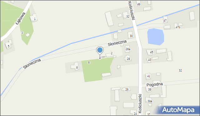 Dąbrówka, Słoneczna, 4, mapa Dąbrówka