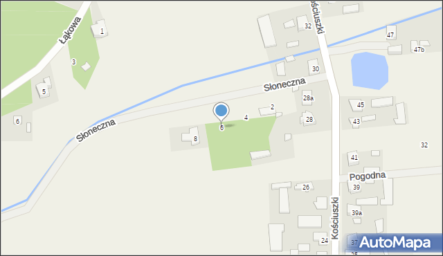 Dąbrówka, Słoneczna, 6, mapa Dąbrówka