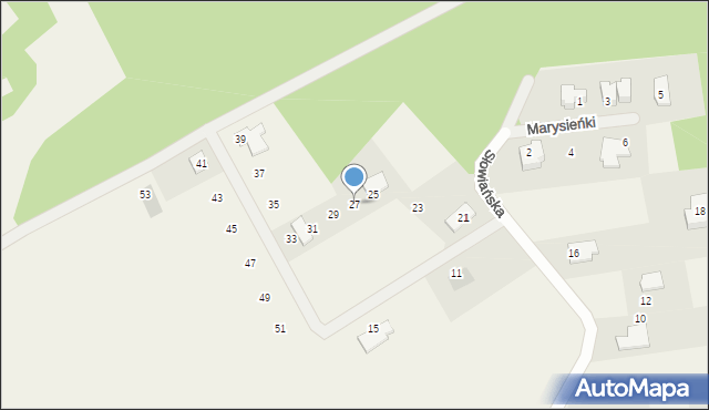 Dąbrówka Nowa, Słowiańska, 27, mapa Dąbrówka Nowa