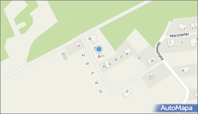 Dąbrówka Nowa, Słowiańska, 35, mapa Dąbrówka Nowa