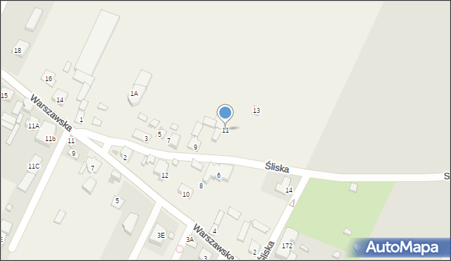 Dawidy, Śliska, 11, mapa Dawidy