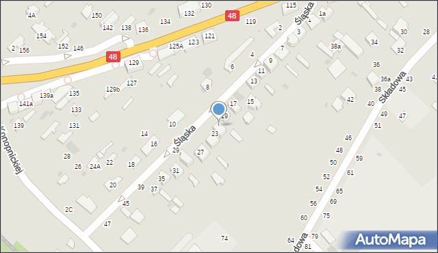 Dęblin, Śląska, 21, mapa Dęblin