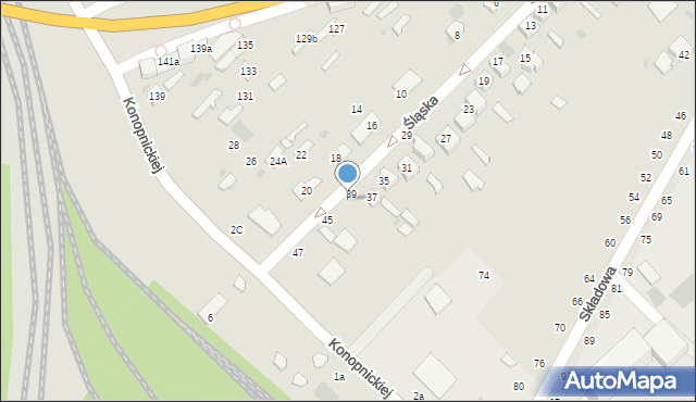 Dęblin, Śląska, 41, mapa Dęblin