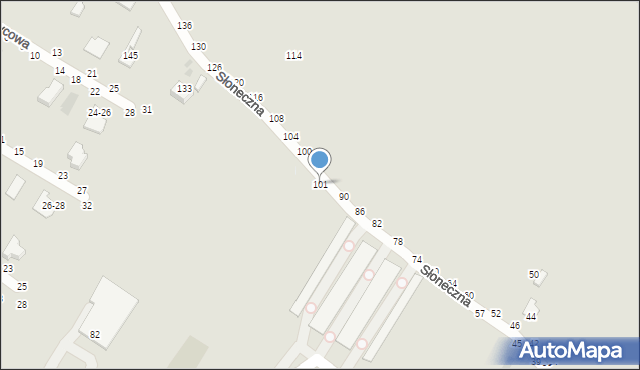 Dęblin, Słoneczna, 101, mapa Dęblin