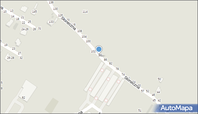 Dęblin, Słoneczna, 97, mapa Dęblin