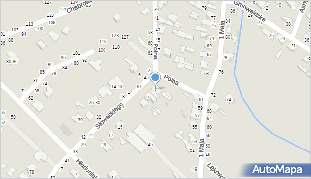 Dęblin, Słowackiego Juliusza, 3, mapa Dęblin