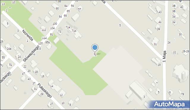 Dęblin, Słowackiego Juliusza, 71, mapa Dęblin