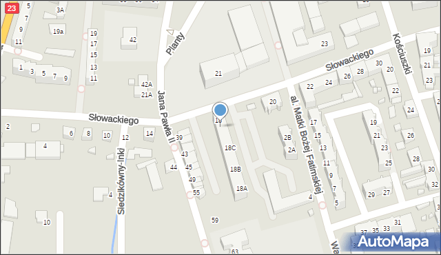 Dębno, Słowackiego Juliusza, 18F, mapa Dębno