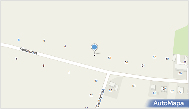 Dębowiec, Słoneczna, 2, mapa Dębowiec