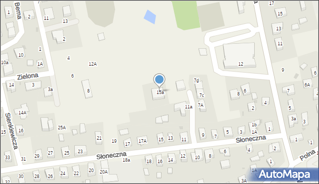 Długołęka, Słoneczna, 15a, mapa Długołęka