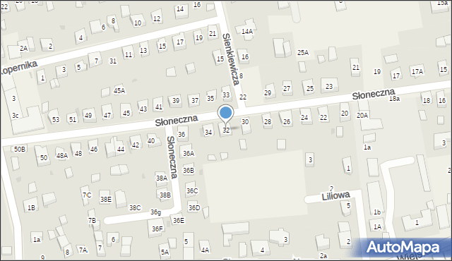 Długołęka, Słoneczna, 32, mapa Długołęka