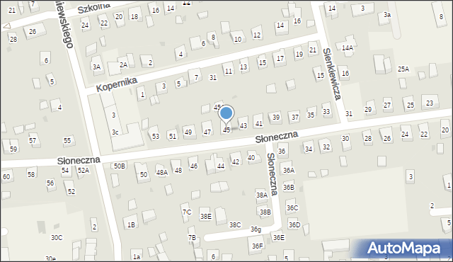 Długołęka, Słoneczna, 45, mapa Długołęka