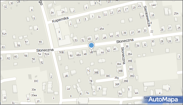 Długołęka, Słoneczna, 46, mapa Długołęka