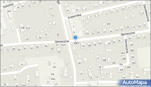 Długołęka, Słoneczna, 50B, mapa Długołęka