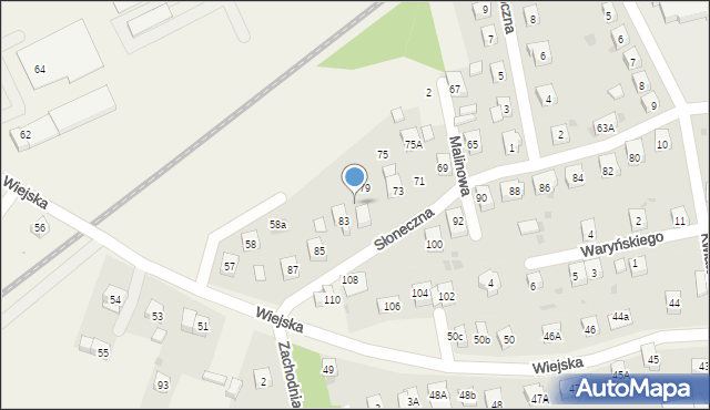 Długołęka, Słoneczna, 81, mapa Długołęka