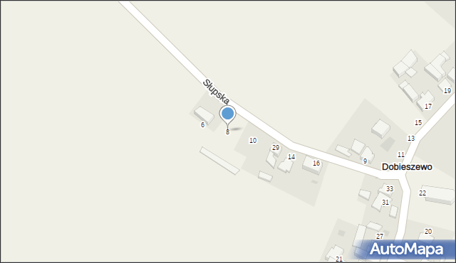 Dobieszewo, Słupska, 8, mapa Dobieszewo