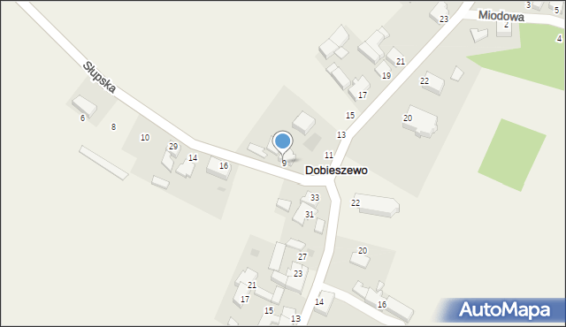 Dobieszewo, Słupska, 9, mapa Dobieszewo