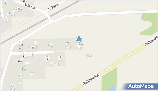 Dobroń, Słoneczna, 17b, mapa Dobroń