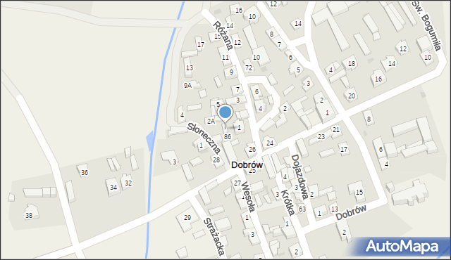 Dobrów, Słoneczna, 2, mapa Dobrów