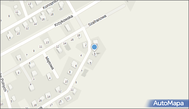 Dobrzykowice, Słonecznikowa, 3, mapa Dobrzykowice