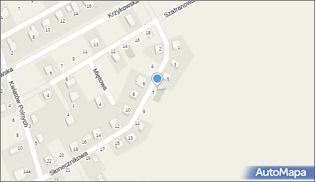 Dobrzykowice, Słonecznikowa, 7a, mapa Dobrzykowice