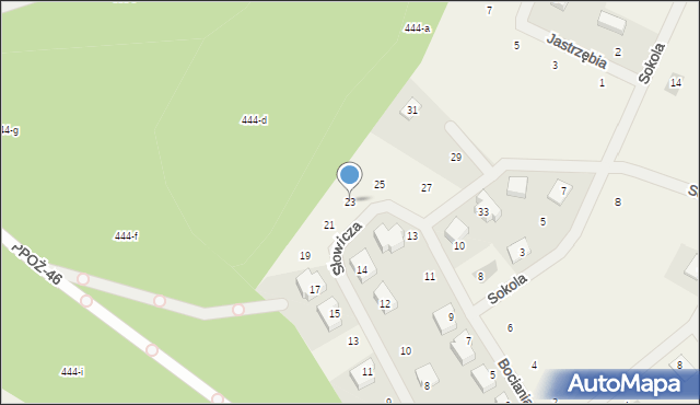 Dolaszewo, Słowicza, 23, mapa Dolaszewo