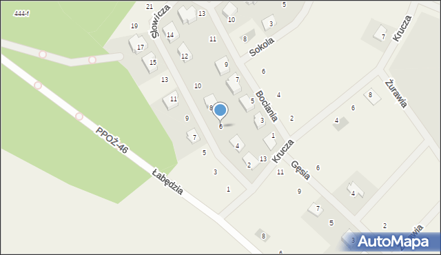 Dolaszewo, Słowicza, 6, mapa Dolaszewo