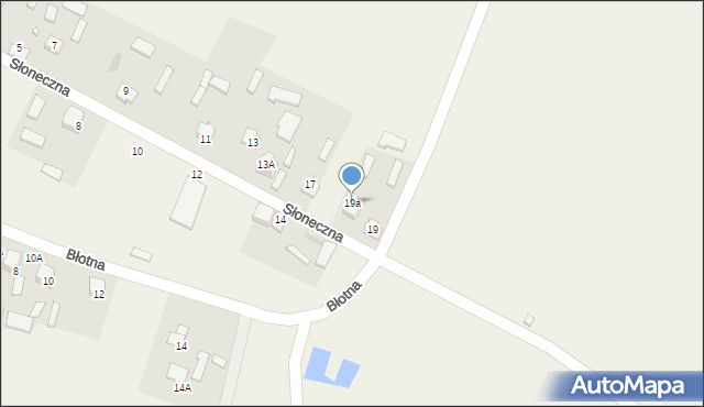 Dołhobyczów, Słoneczna, 19a, mapa Dołhobyczów