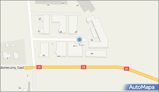 Dołuje, Słoneczny Sad, 4j, mapa Dołuje