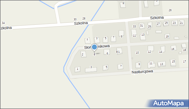 Dopiewiec, Słonecznikowa, 4, mapa Dopiewiec