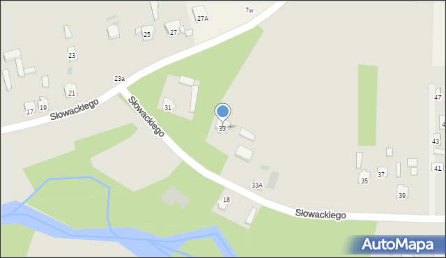 Drzewica, Słowackiego Juliusza, 33, mapa Drzewica