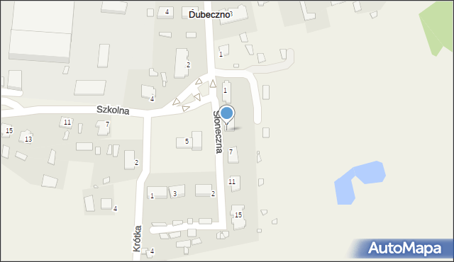 Dubeczno, Słoneczna, 5, mapa Dubeczno