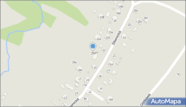 Dubiecko, Śliwnicka, 20A, mapa Dubiecko