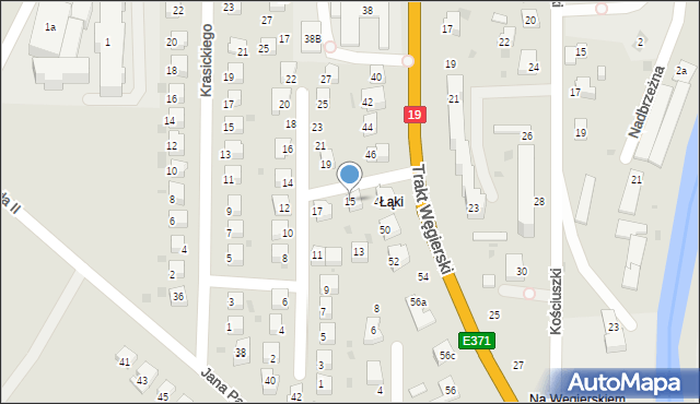 Dukla, Słowackiego Juliusza, 15, mapa Dukla