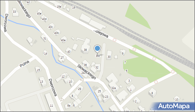 Duszniki-Zdrój, Słowackiego Juliusza, 30c, mapa Duszniki-Zdrój