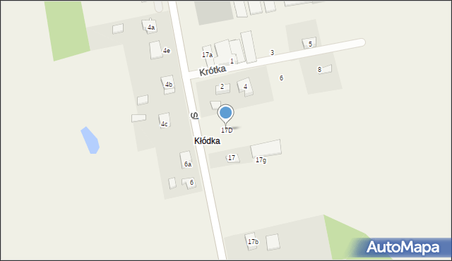 Dziadowa Kłoda, Słoneczna, 17D, mapa Dziadowa Kłoda