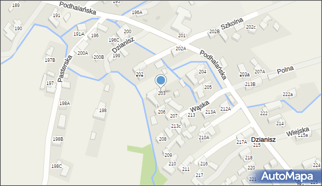 Dzianisz, Słoneczna, 4, mapa Dzianisz