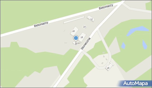 Dzierzgoń, Słoneczna, 20, mapa Dzierzgoń