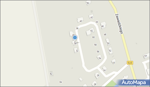 Dzierzgoń, Słoneczna, 34, mapa Dzierzgoń