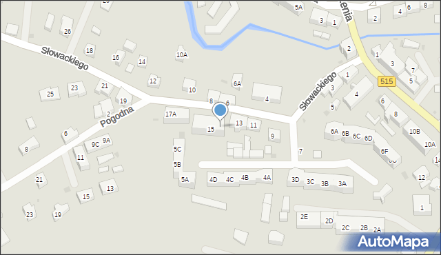 Dzierzgoń, Słowackiego Juliusza, 15B, mapa Dzierzgoń